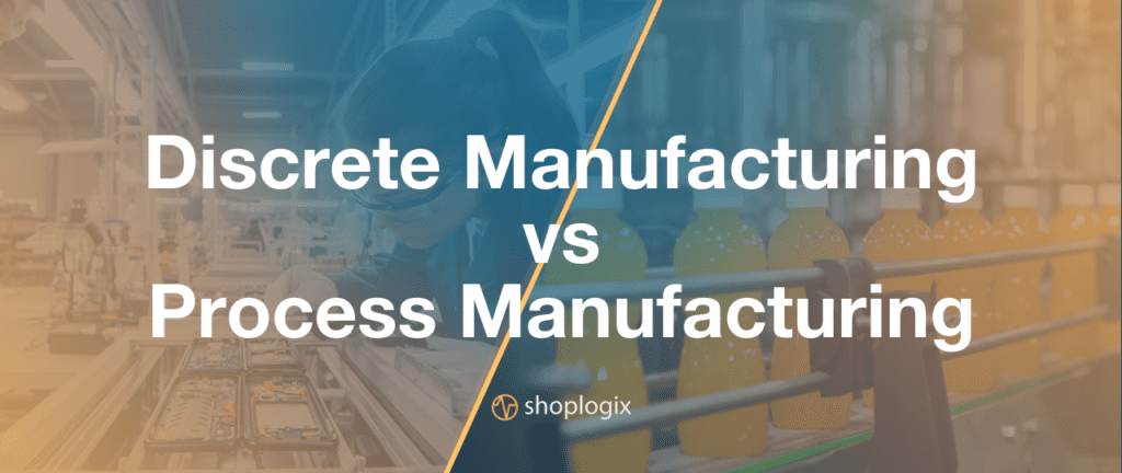 Shoplogix banner about discrete manufacturing