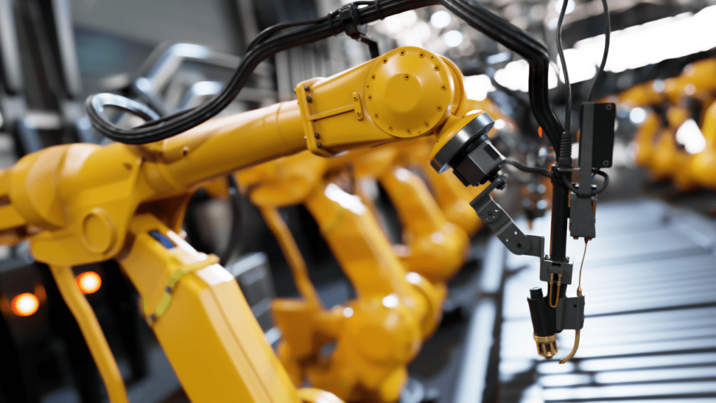 Smart industry robot arms for digital factory production technology
