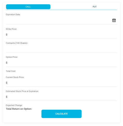 Stock options calculator