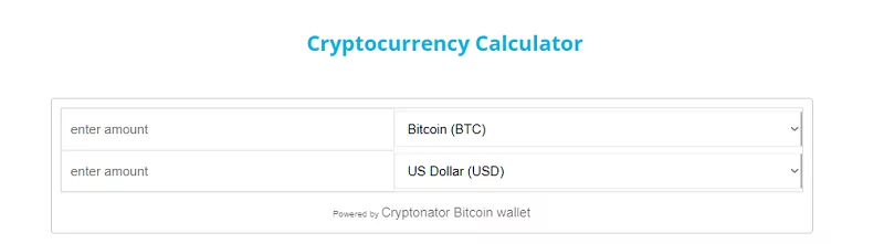 Cryptocurrency calculator