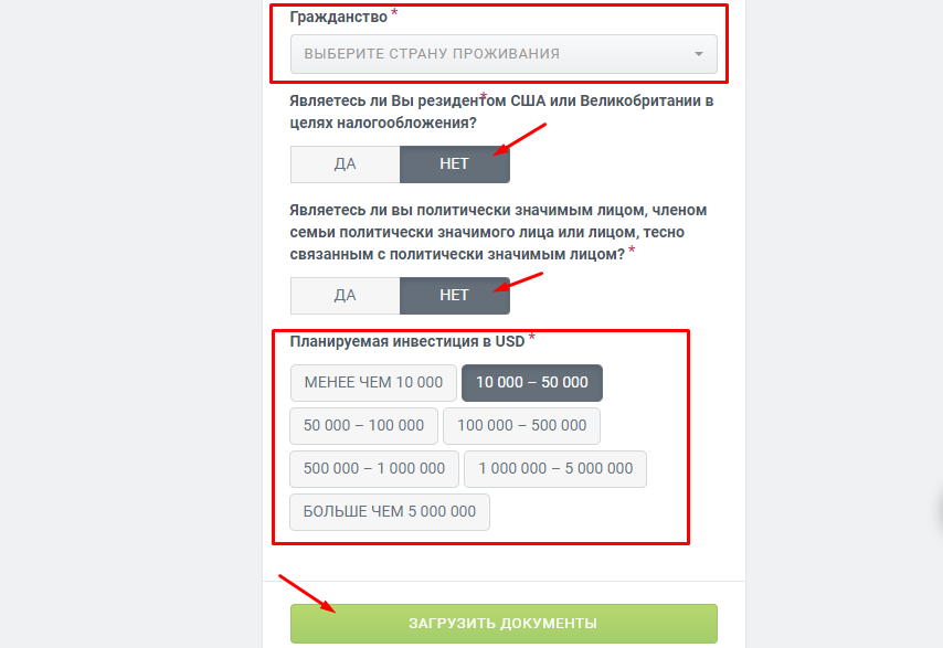 FOREX4YOU информация о клиенте