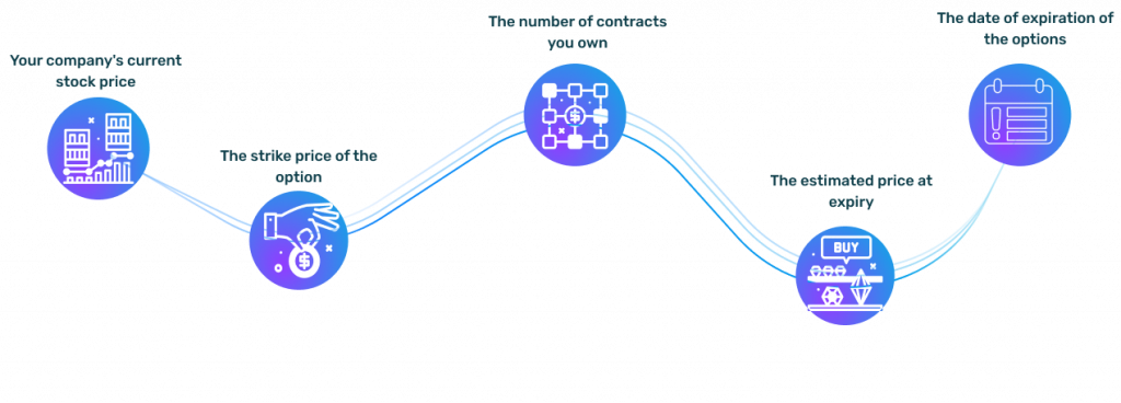 Stock options calculators inputs illustration