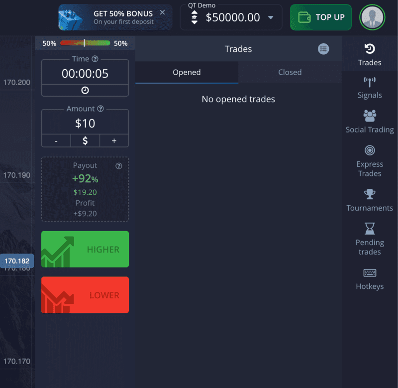 Pocket Option Demo account