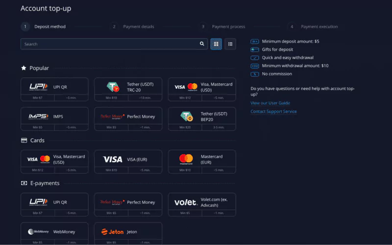 Pocket Option Multiple Deposit Options