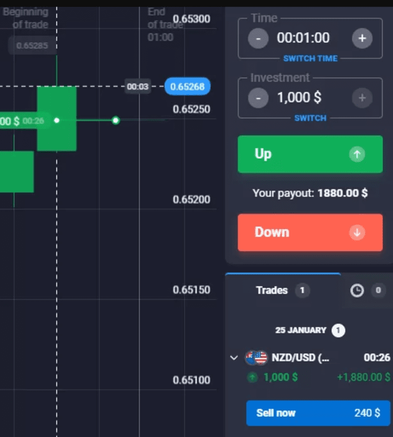 Quotex Countdown clock