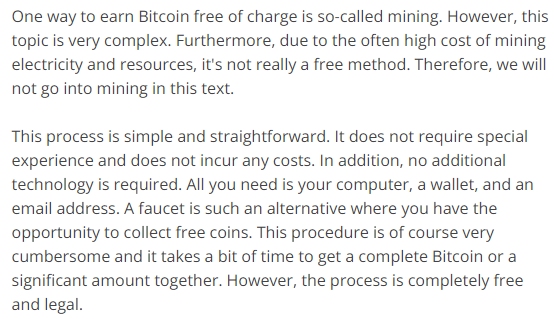 site provides information