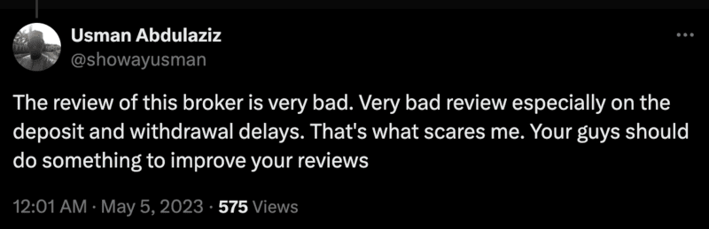 User testimonial on X