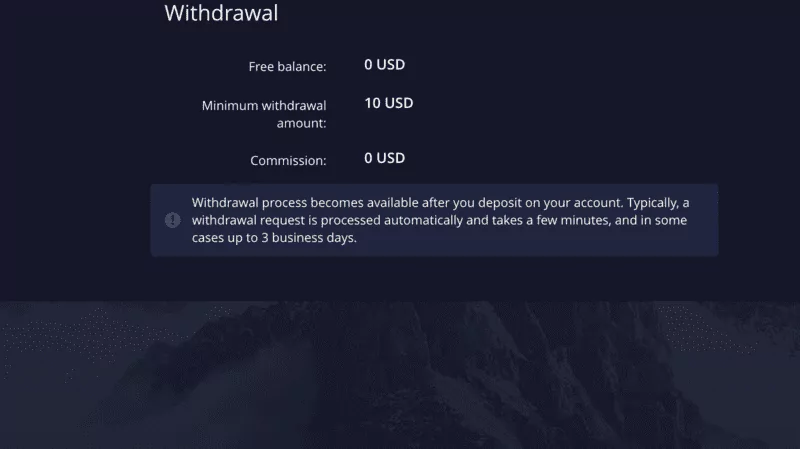 Withdrawing funds on Pocket Option
