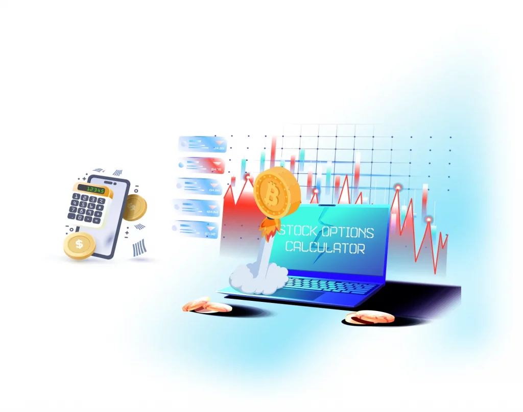 Stock option calculator big illustration